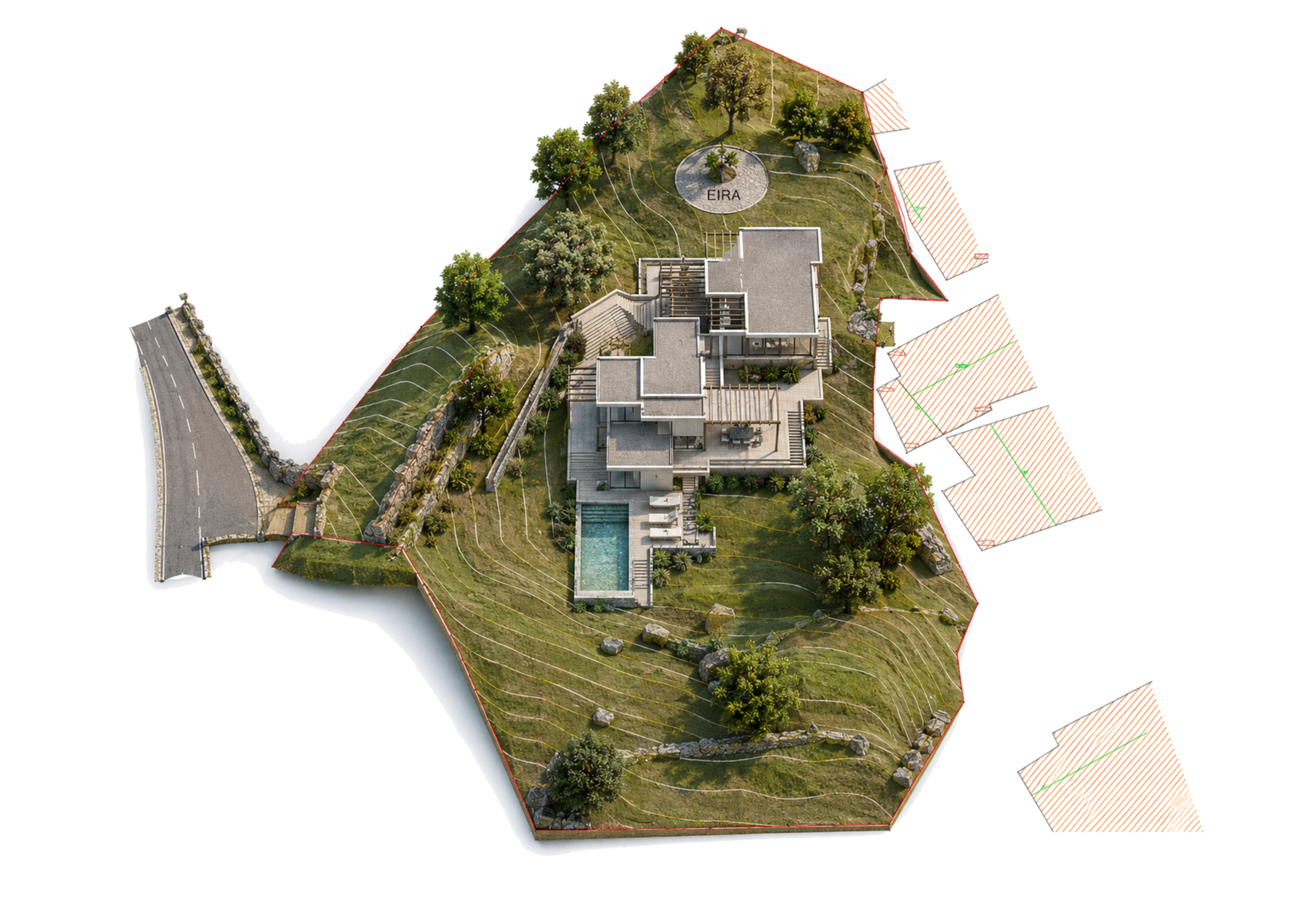 Masterplan of the plot at Travessa do Uruguai