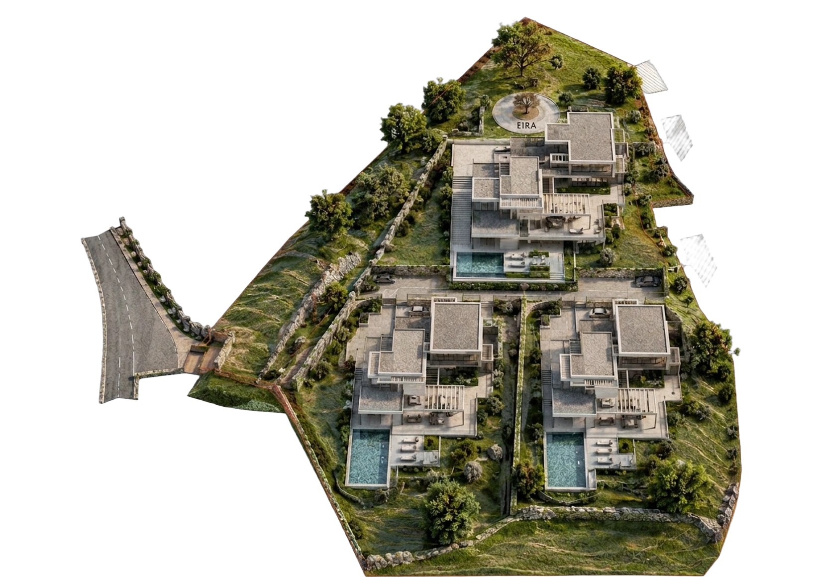 3 villas condo option masterplan